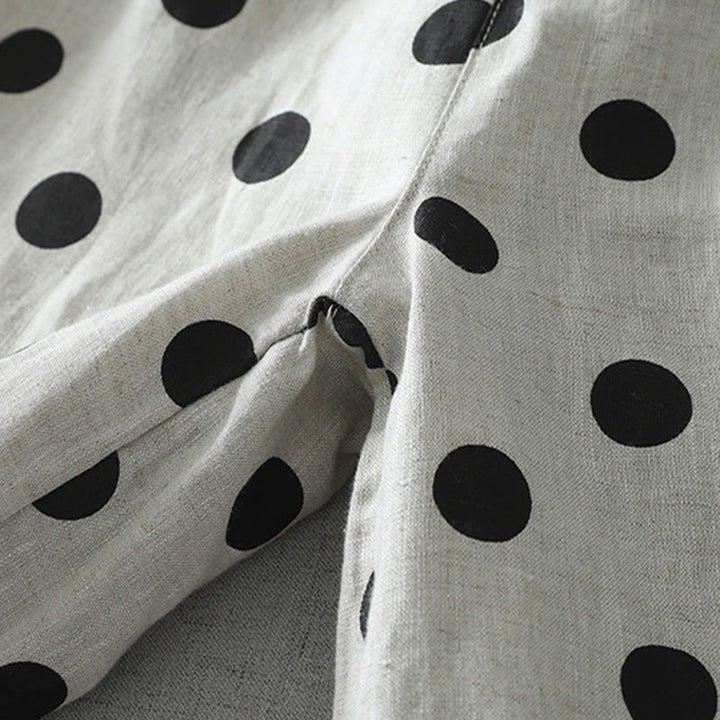 Buddha Stones水玉模様 花柄 レディース コットンリネン ハーレムパンツ ポケット付き - image 10