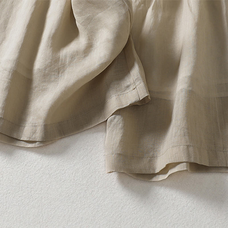 Buddha Stonesカジュアル ドローストリング コットンリネン アンクル丈 レディース ワイドレッグパンツ ポケット付き - image 10