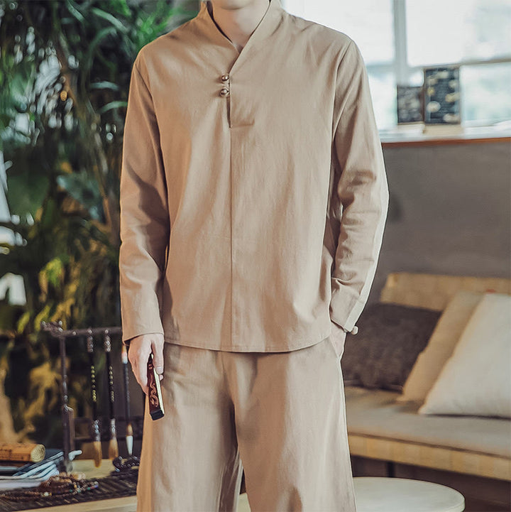 Buddha Stonesコットンシャツ 足首丈パンツ ポケット付き メンズ 瞑想用クロスセット 2点セット - image 29