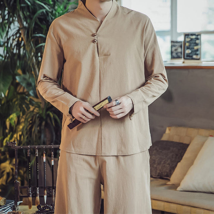 Buddha Stonesコットンシャツ 足首丈パンツ ポケット付き メンズ 瞑想用クロスセット 2点セット - image 32