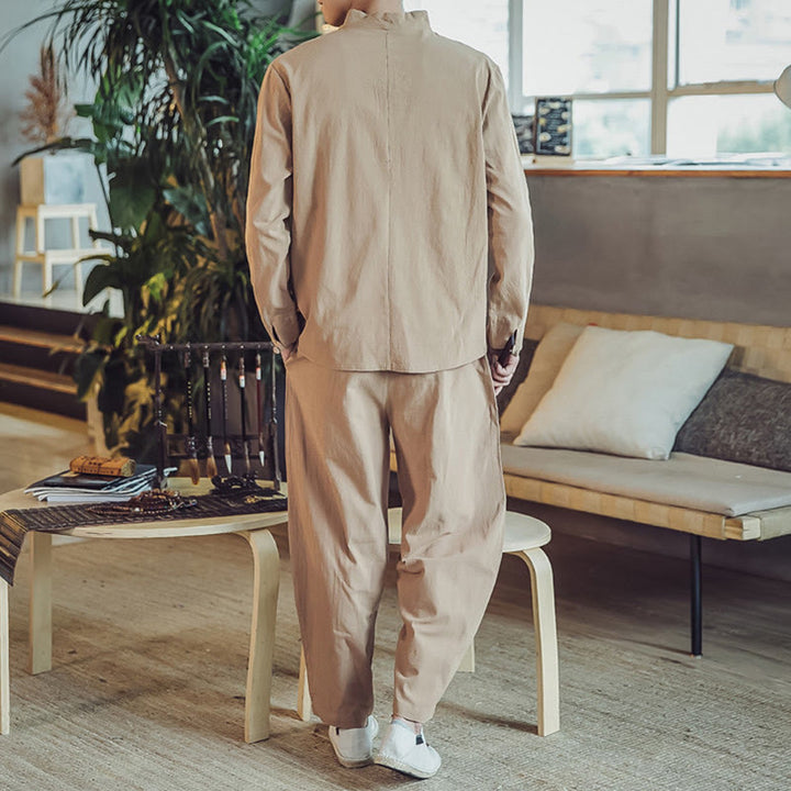 Buddha Stonesコットンシャツ 足首丈パンツ ポケット付き メンズ 瞑想用クロスセット 2点セット - image 29