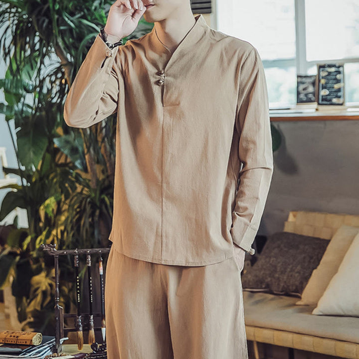 Buddha Stonesコットンシャツ 足首丈パンツ ポケット付き メンズ 瞑想用クロスセット 2点セット - image 31