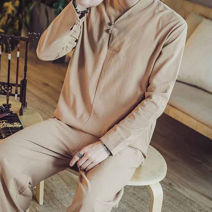 Buddha Stonesコットンシャツ 足首丈パンツ ポケット付き メンズ 瞑想用クロスセット 2点セット - image 32