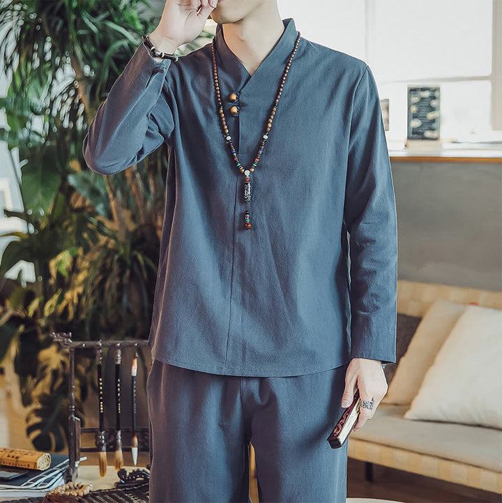 Buddha Stonesコットンシャツ 足首丈パンツ ポケット付き メンズ 瞑想用クロスセット 2点セット - image 39