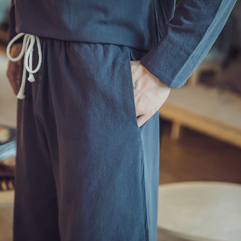 Buddha Stonesコットンシャツ 足首丈パンツ ポケット付き メンズ 瞑想用クロスセット 2点セット - image 48