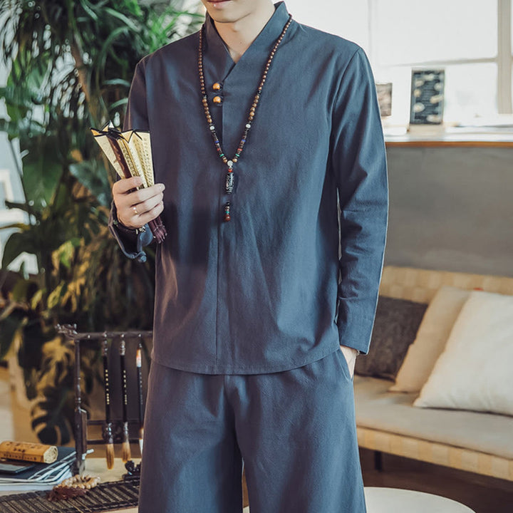 Buddha Stonesコットンシャツ 足首丈パンツ ポケット付き メンズ 瞑想用クロスセット 2点セット - image 42