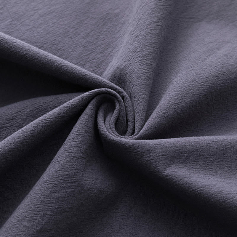 Buddha Stones2点セット 漢字鶴柄 コットンシャツパンツ ポケット付き メンズ 瞑想用布セット - image 28