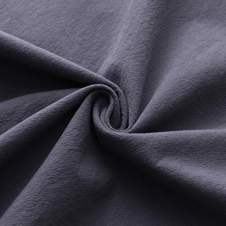 Buddha Stones2点セット 漢字鶴柄 コットンシャツパンツ ポケット付き メンズ 瞑想用布セット - image 28