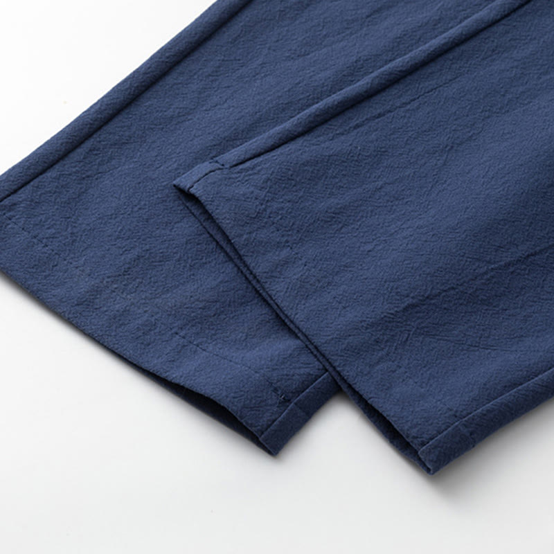 Buddha Stones2点セット 漢字鶴柄 コットンシャツパンツ ポケット付き メンズ 瞑想用布セット - image 14