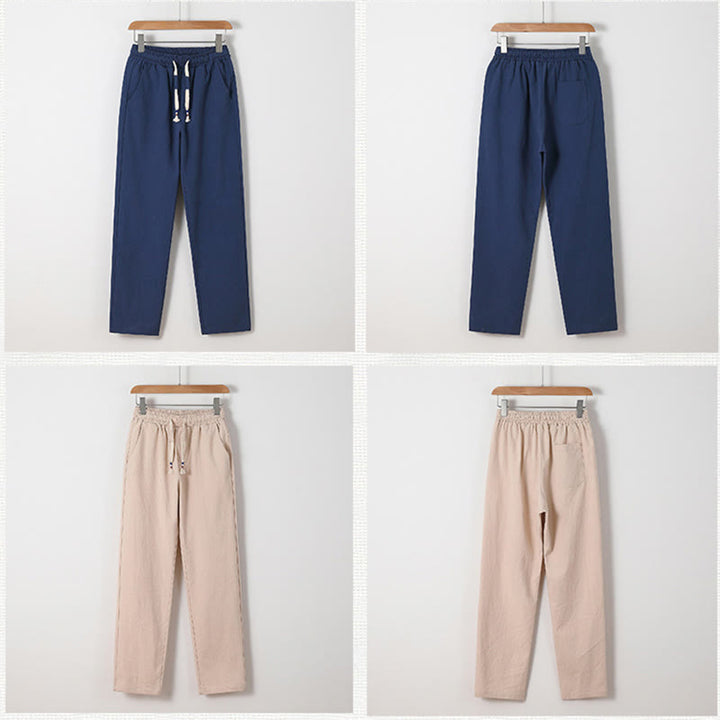 Buddha Stones2点セット 漢字鶴柄 コットンシャツパンツ ポケット付き メンズ 瞑想用布セット - image 4