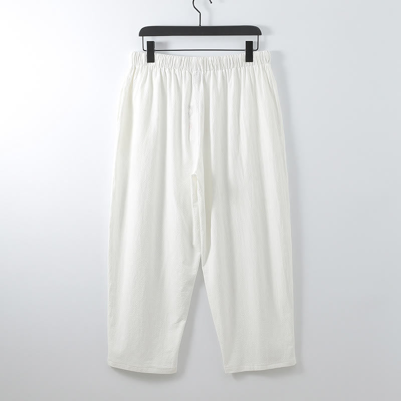 Buddha Stonesコットン着物 アンクル丈パンツ メンズ 瞑想用 布セット 2点セット - image 5