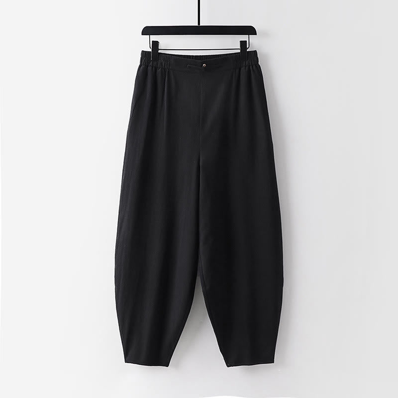 Buddha Stones 2点 Vネック コットン 半袖シャツ パンツ ポケット付き メンズ 瞑想用クロスセット - image 18