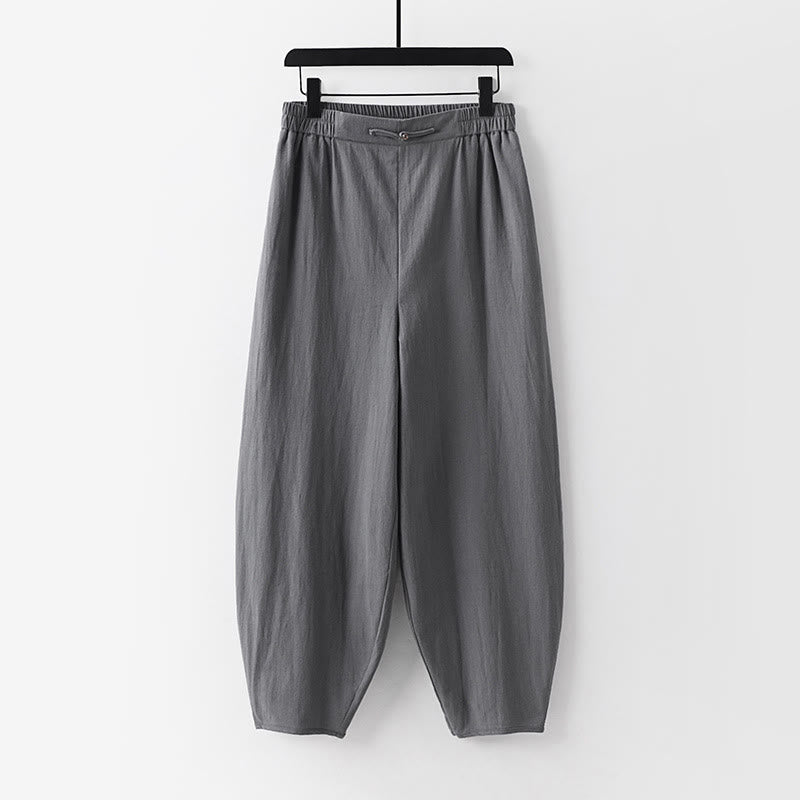 Buddha Stones 2点 Vネック コットン 半袖シャツ パンツ ポケット付き メンズ 瞑想用クロスセット - image 10