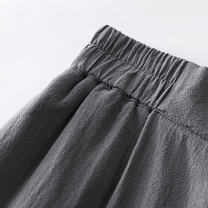 Buddha Stones 2点 Vネック コットン 半袖シャツ パンツ ポケット付き メンズ 瞑想用クロスセット - image 12