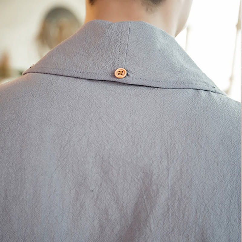 Buddha Stonesヴィンテージ プレーンラペル オープンフロントジャケット コットン メンズ 着物 - image 12