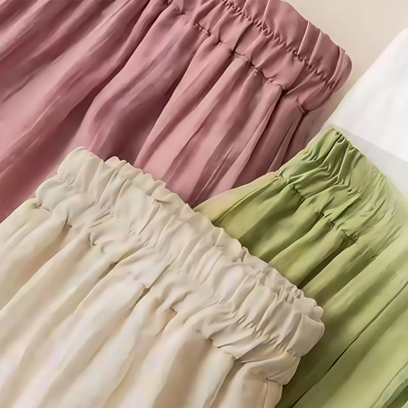 Buddha Stonesレトロ カジュアル 刺繍デザイン ドローストリング コットンリネン レディース ワイドレッグパンツ ポケット付き - image 3