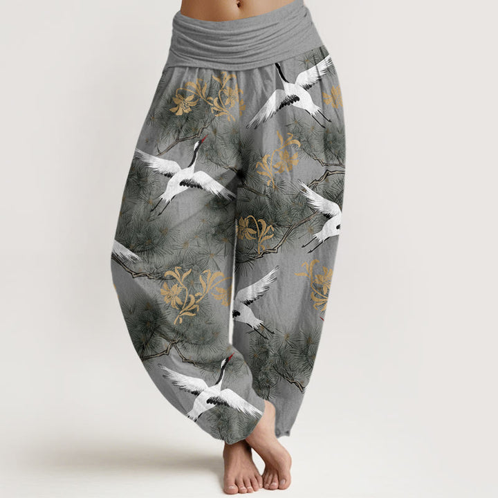 Buddha Stonesカジュアルタンチョウ松柄レディース伸縮性ウエストハーレムパンツ - グレー - US22、 UK/AU26、 EU54 (6XL) - image 8