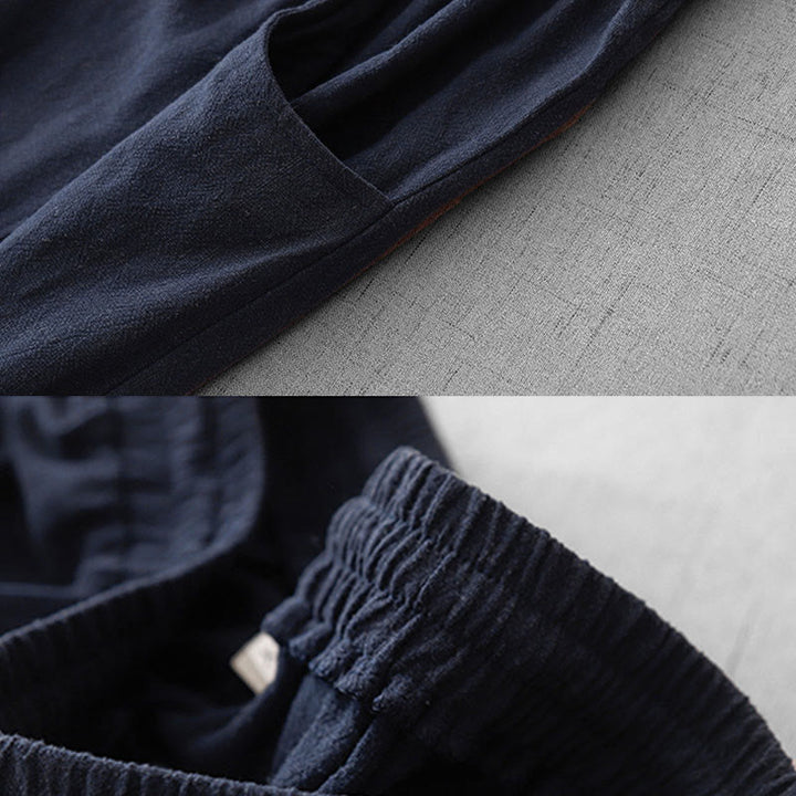Buddha Stonesカジュアル 純色 ドローストリング シンプルデザイン レディース コットンパンツ ポケット付き - image 6