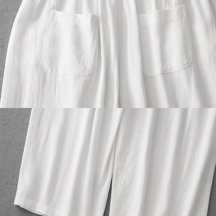Buddha Stonesカジュアル 純色 ドローストリング シンプルデザイン レディース コットンパンツ ポケット付き - image 14