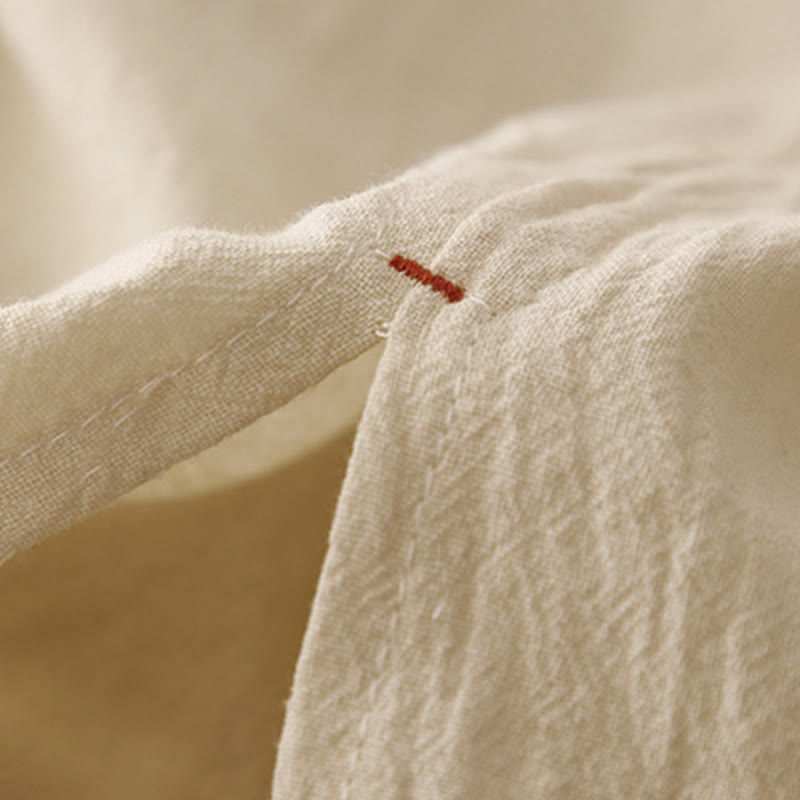 Buddha Stonesカジュアル サイドスリットデザイン コットン レディース ワイドレッグ 7-8丈パンツ ポケット付き - image 7