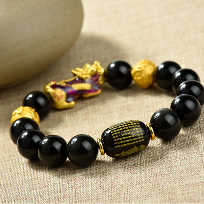 Buddha Stones風水 銅製PiXiu黒曜石 ビーズ開運財運ブレスレット - image 11