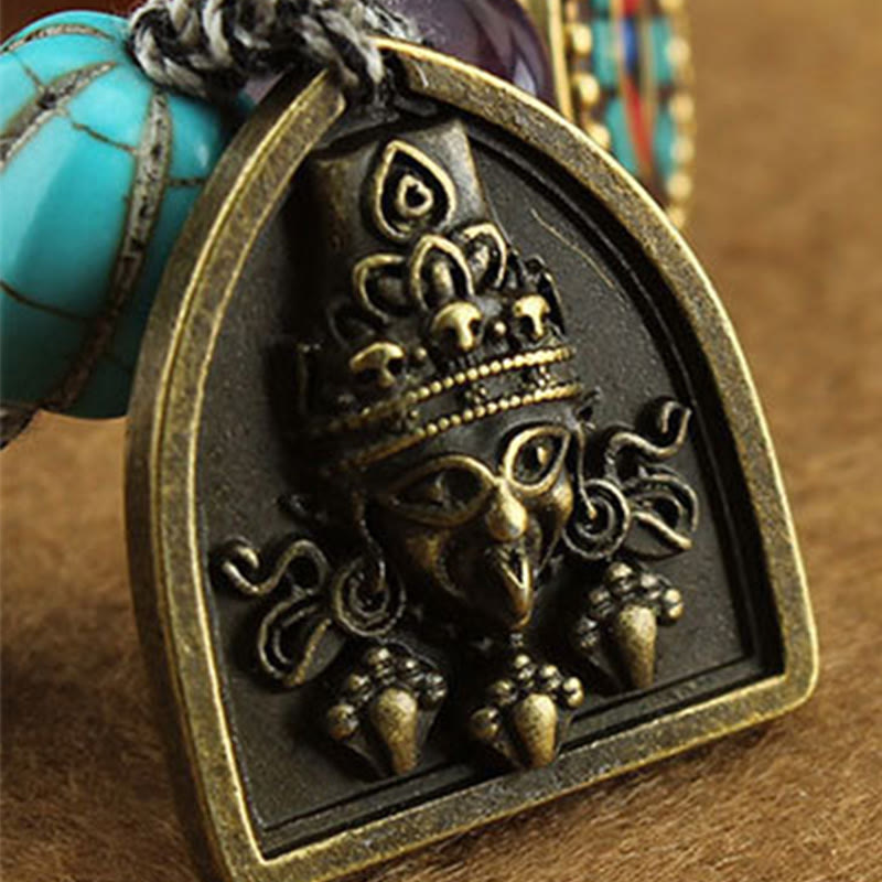 Buddha Stonesチベット仏陀の目 ターコイズ ロータス ザキラム 守護ロープ ブレスレット - image 11