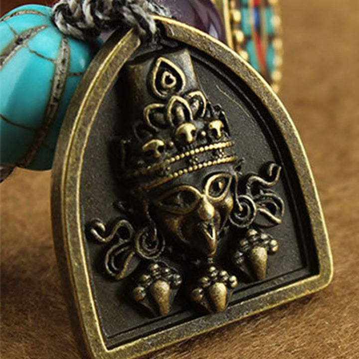 Buddha Stonesチベット仏陀の目 ターコイズ ロータス ザキラム 守護ロープ ブレスレット - image 11