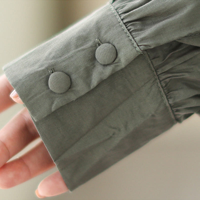 Buddha Stonesカジュアル 無地 両面スタイル ドレス シフォン ミディドレス ポケット付き - image 17