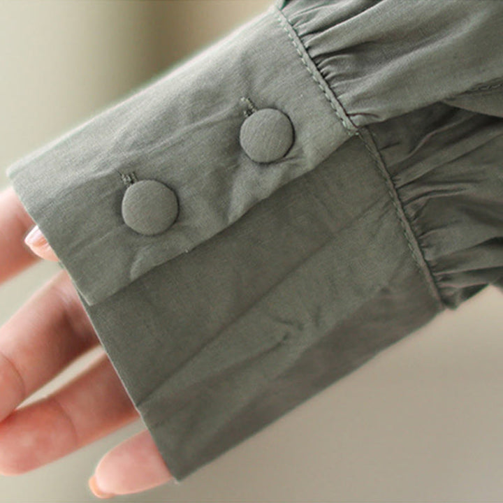 Buddha Stonesカジュアル 無地 両面スタイル ドレス シフォン ミディドレス ポケット付き - image 17