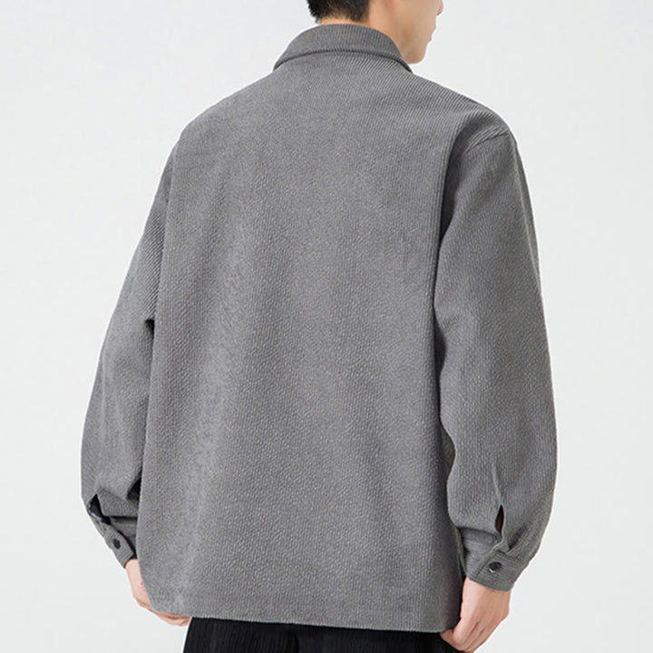 Buddha Stones長袖 カエルボタンデザイン メンズ ポリエステルジャケット シャツ ポケット付き - image 6
