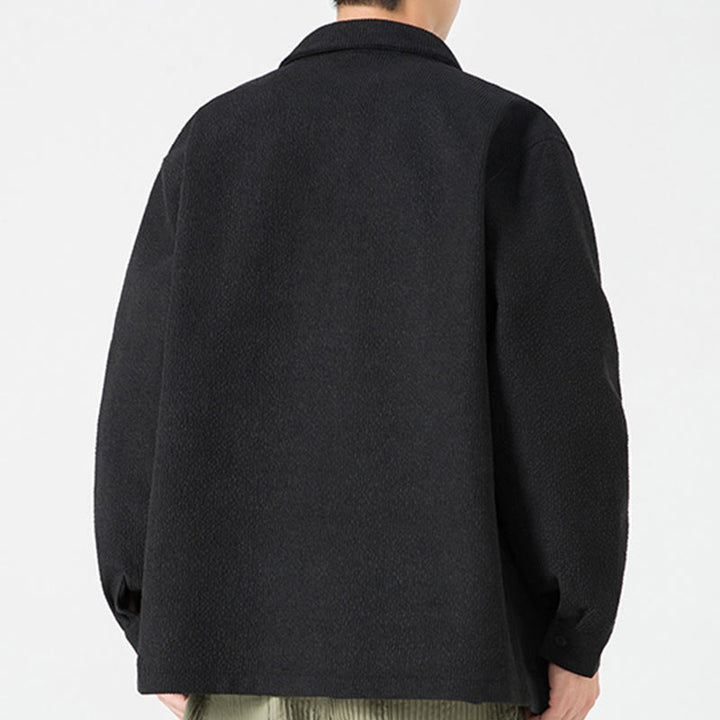 Buddha Stones長袖 カエルボタンデザイン メンズ ポリエステルジャケット シャツ ポケット付き - image 14