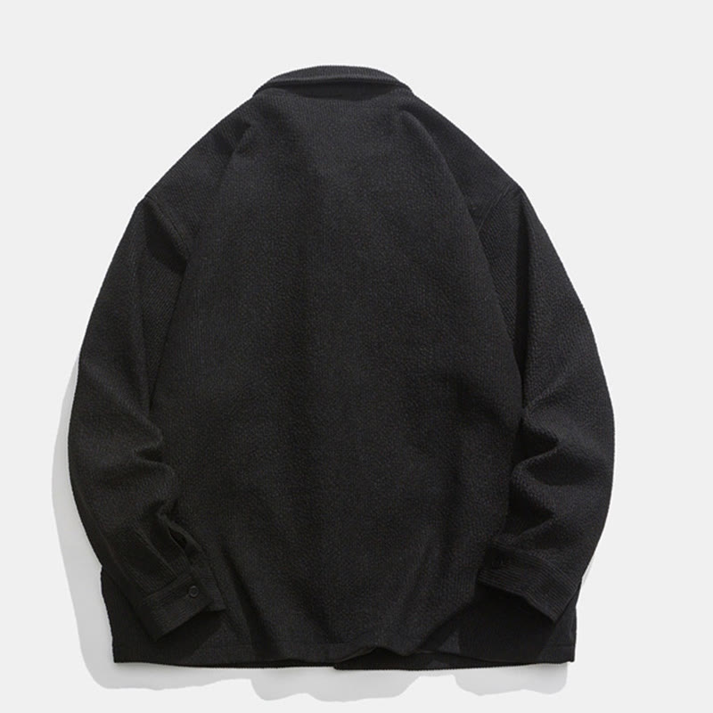 Buddha Stones長袖 カエルボタンデザイン メンズ ポリエステルジャケット シャツ ポケット付き - image 12