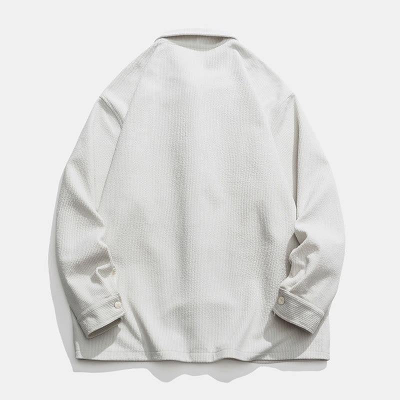 Buddha Stones長袖 カエルボタンデザイン メンズ ポリエステルジャケット シャツ ポケット付き - image 22