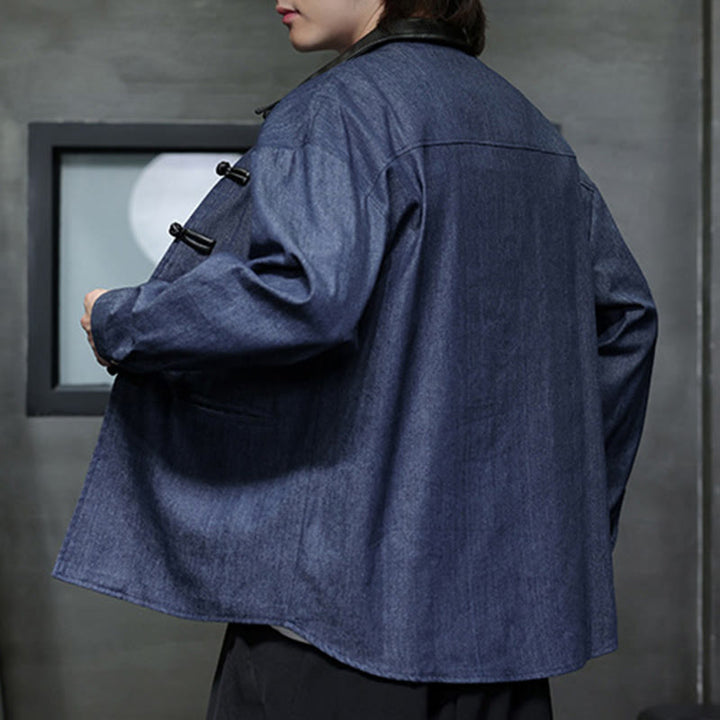 Buddha Stonesメンズ フロッグボタン コットン 長袖シャツ ポケット付き - image 8