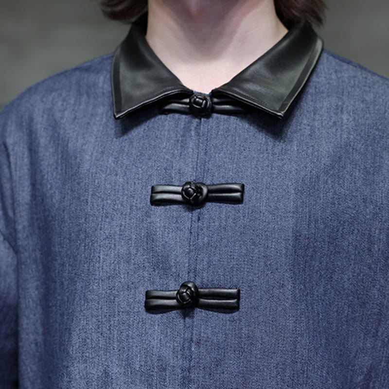 Buddha Stonesメンズ フロッグボタン コットン 長袖シャツ ポケット付き - image 12
