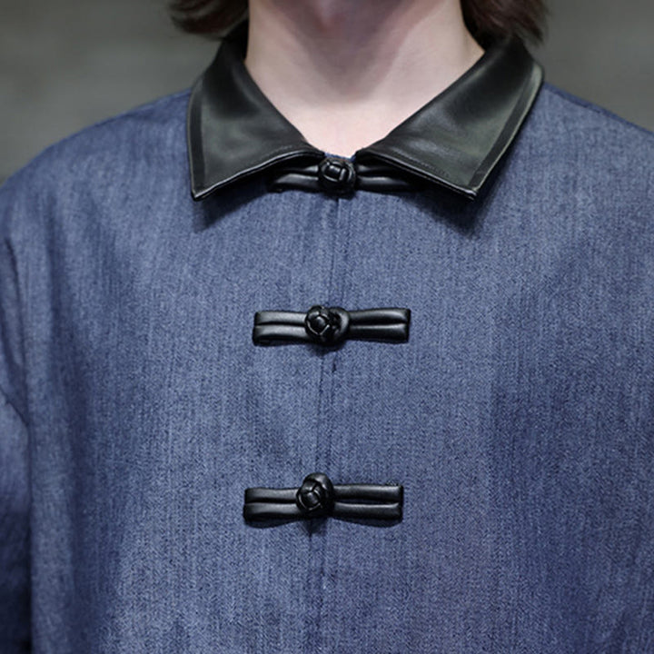 Buddha Stonesメンズ フロッグボタン コットン 長袖シャツ ポケット付き - image 12
