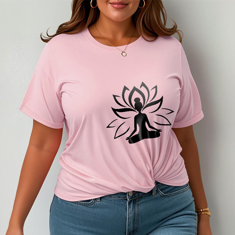 Buddha Stonesと蓮の瞑想する人Tシャツ - image 14