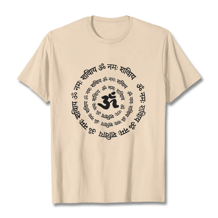 Buddha StonesOMシンボル サンスクリットマントラデザイン コットンTシャツ - ビスク - 2XL - image 12