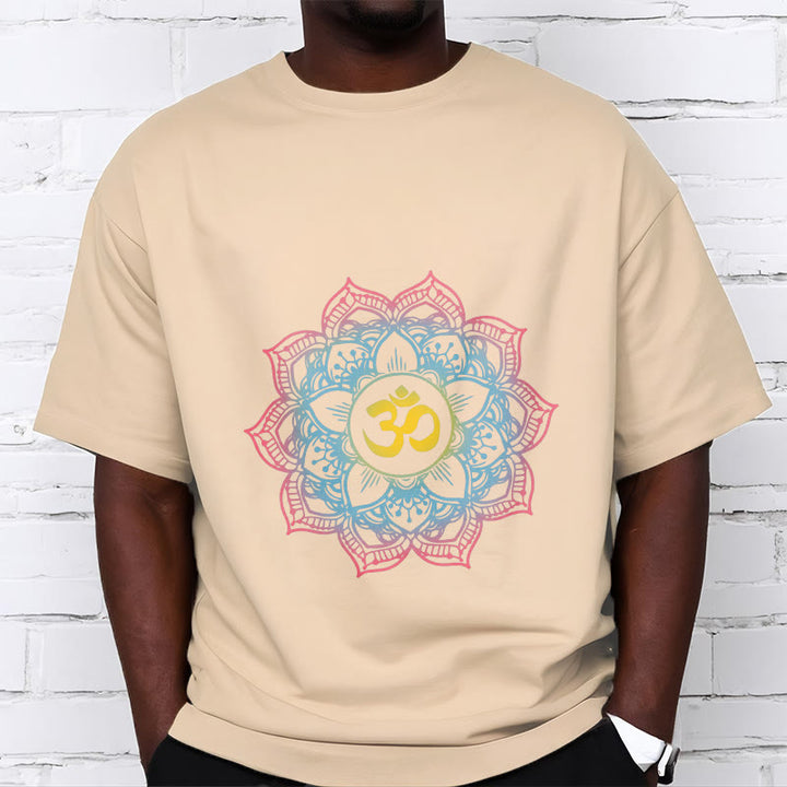 Buddha Stones蓮華曼荼羅 OMシンボルデザインTシャツ - image 13