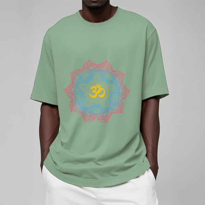 Buddha Stones蓮華曼荼羅 OMシンボルデザインTシャツ - image 19