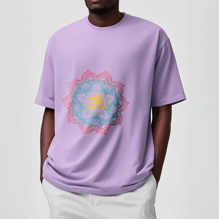 Buddha Stones蓮華曼荼羅 OMシンボルデザインTシャツ - image 15