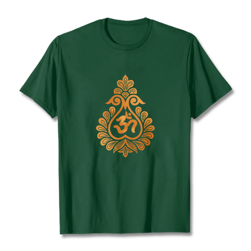 Buddha StonesひょうたんOMシンボルデザインTシャツ - フォレストグリーン - 2XL - image 9