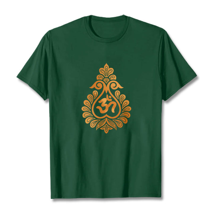 Buddha StonesひょうたんOMシンボルデザインTシャツ - フォレストグリーン - 2XL - image 9