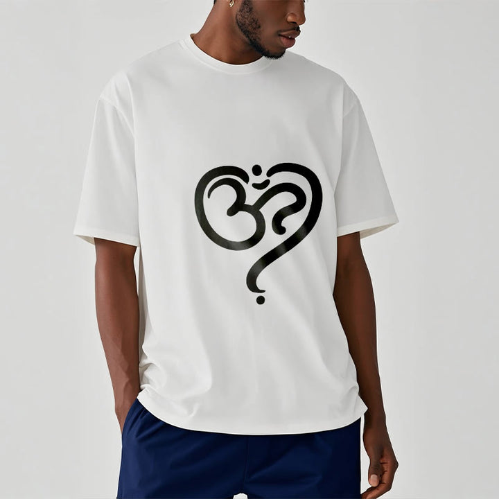 Buddha StonesラブハートOMシンボルデザインTシャツ - image 7