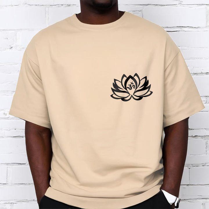 Buddha Stones蓮の花 OMシンボルデザインTシャツ - image 13