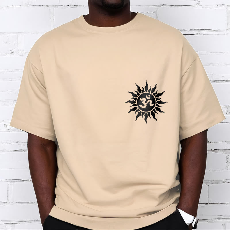 Buddha Stones太陽OMシンボルデザインTシャツ - image 13