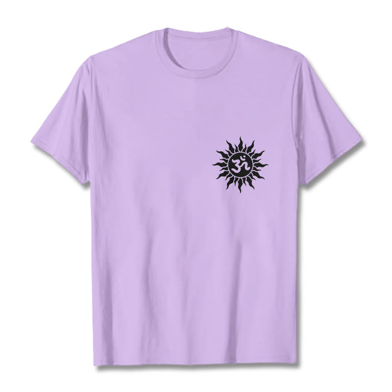 Buddha Stones太陽OMシンボルデザインTシャツ - 梅 - 2XL - image 14