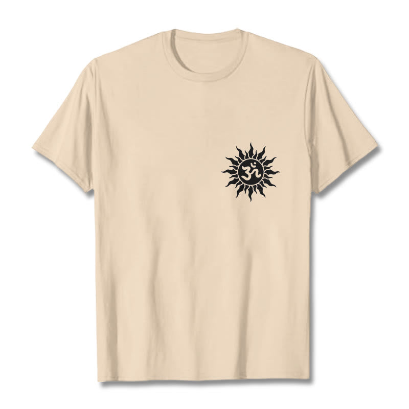 Buddha Stones太陽OMシンボルデザインTシャツ - ビスク - 2XL - image 12