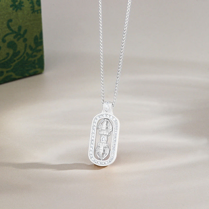 Buddha Stones925 スターリングシルバー ミニ 貔貅 ドルジェ ヴァジュラ 富のネックレス ペンダント - 銀 - ヴァジュラ - image 13