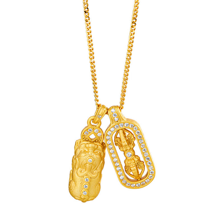 Buddha Stones925 スターリングシルバー ミニ 貔貅 ドルジェ ヴァジュラ 富のネックレス ペンダント - image 4